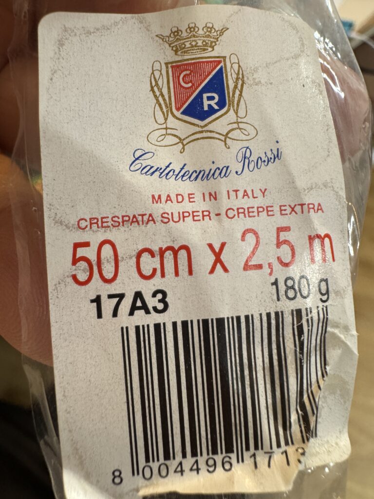 Cartotecnica Rossi 180 g crepe paper made in Italy