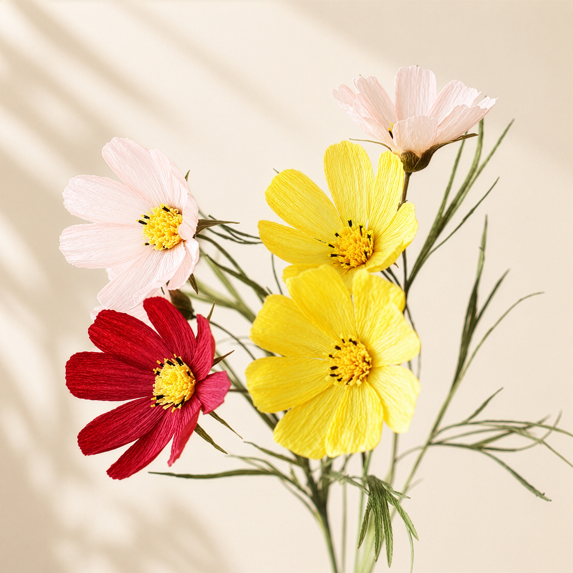 How to Make Crepe Paper Cosmos Flowers: Easy Paper Flower Tutorial