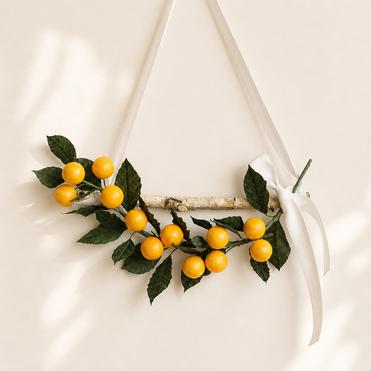Crepe Paper Garland DIY: Make a Realistic Kumquat Wall Hanging